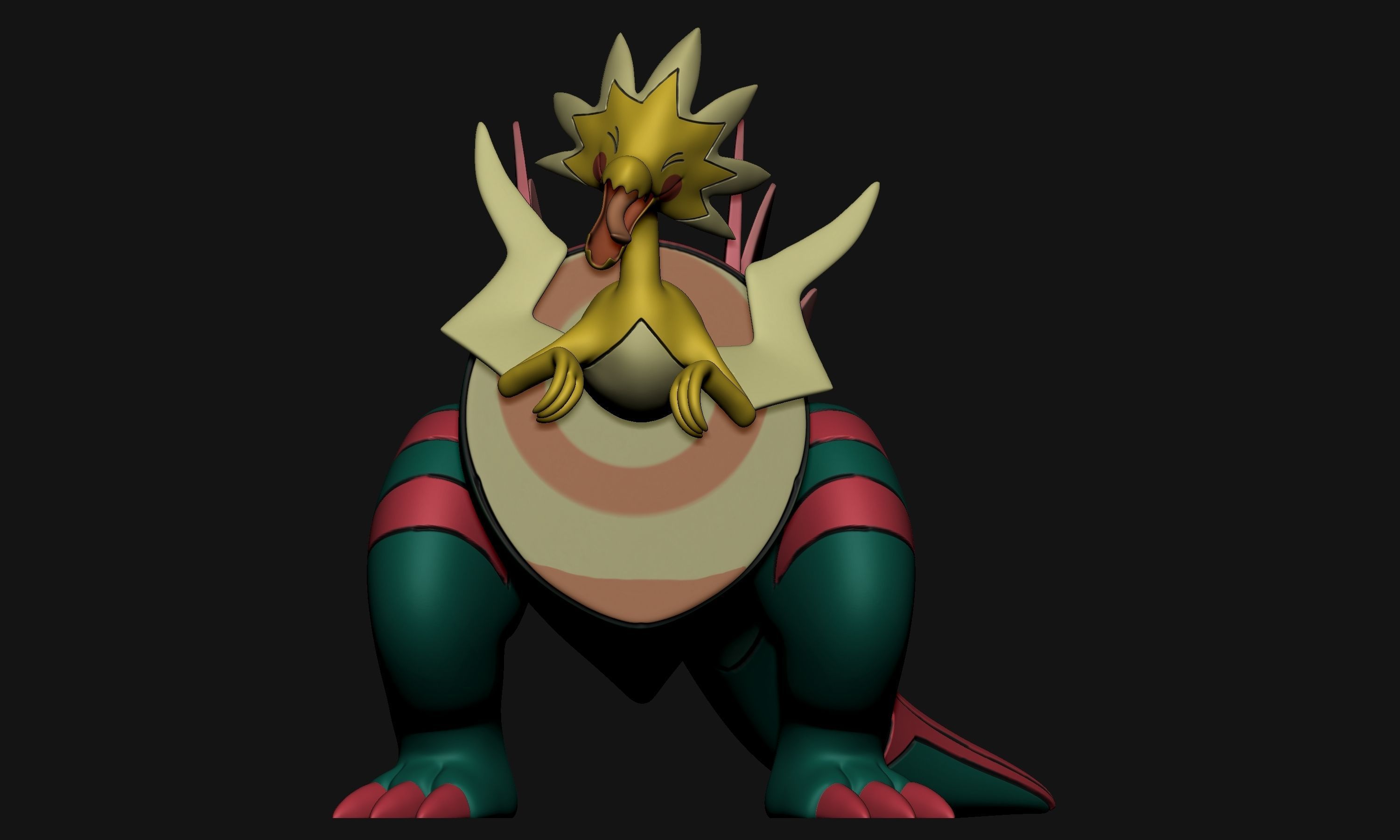 Pokemon - Dracozolt 3D print model_1