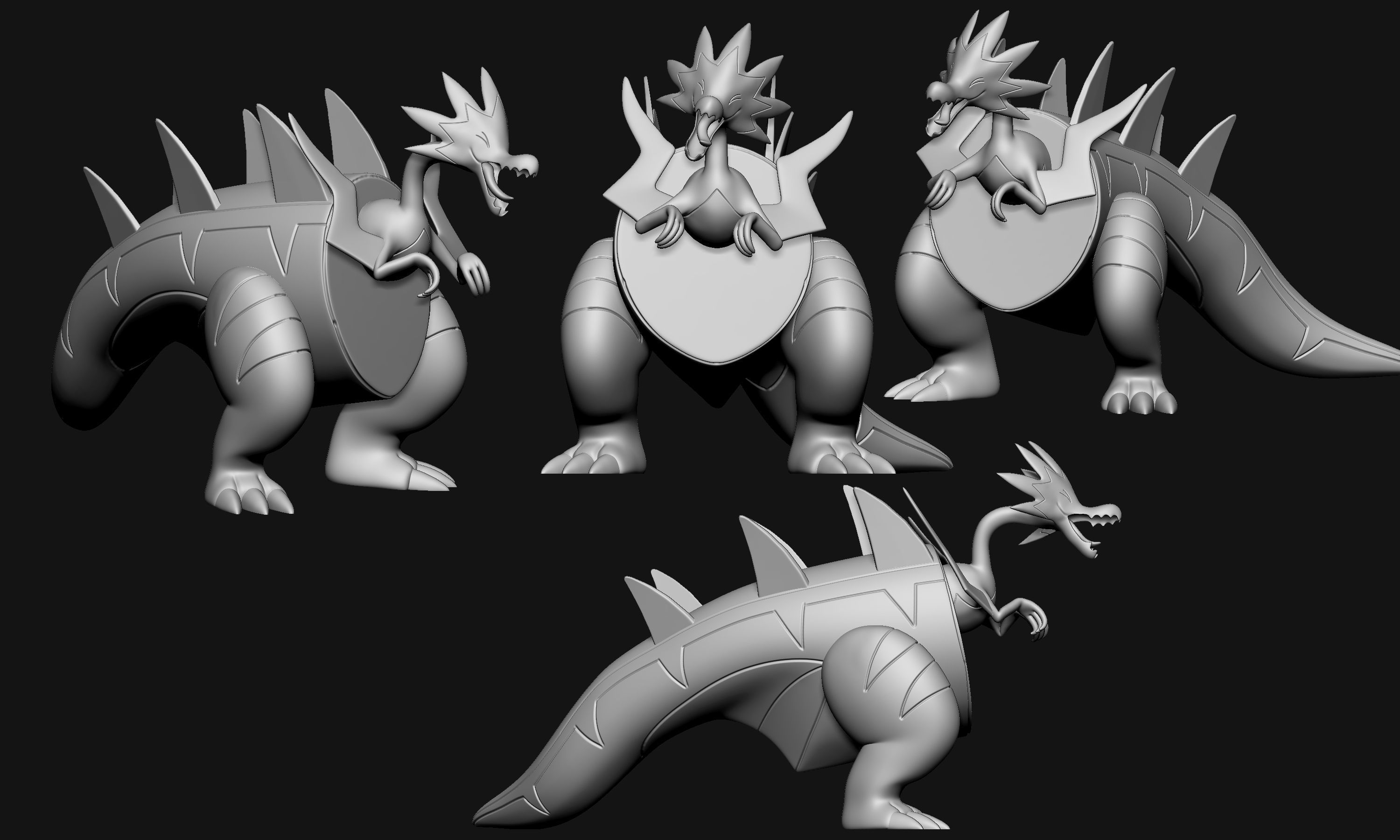 Pokemon - Dracozolt 3D print model_5