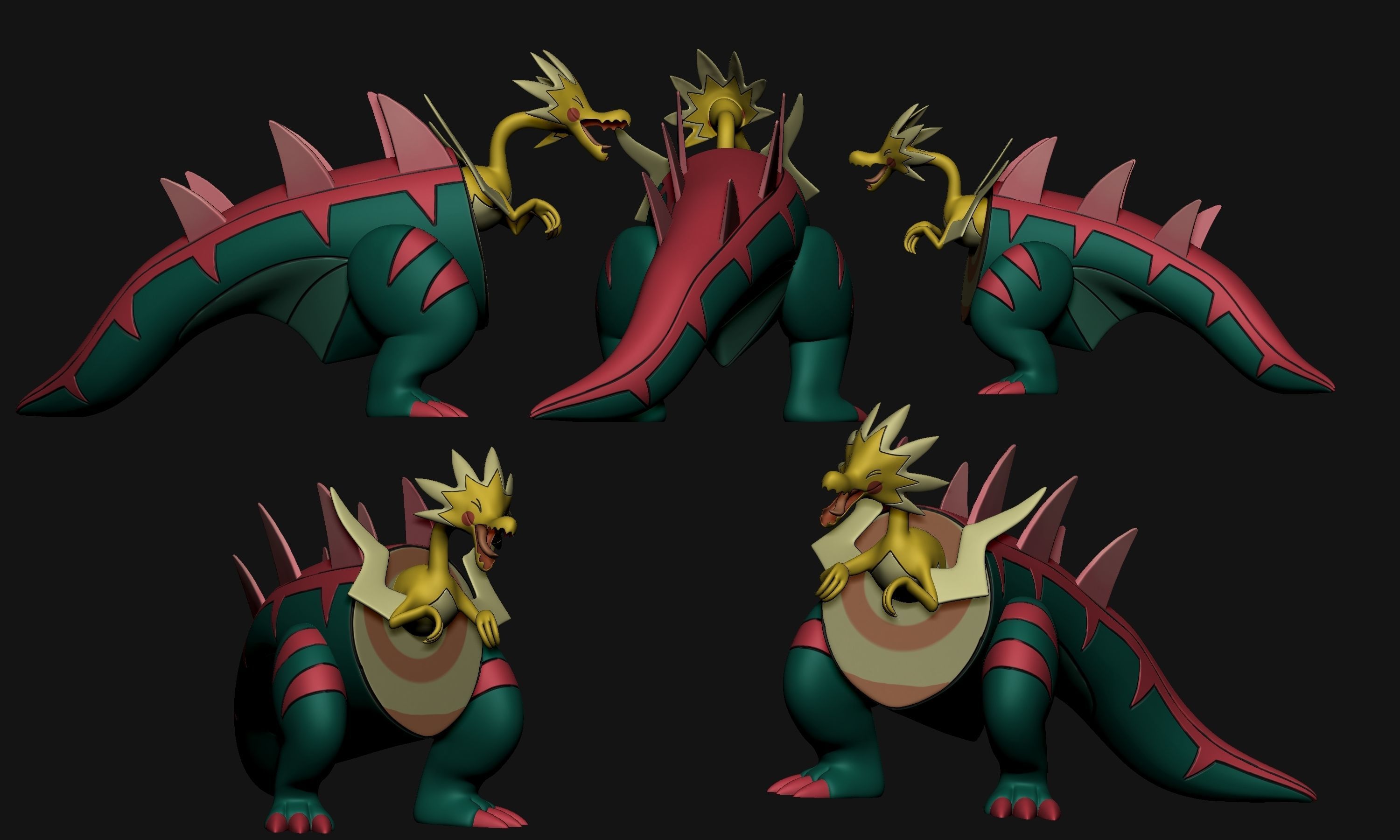 Pokemon - Dracozolt 3D print model_3