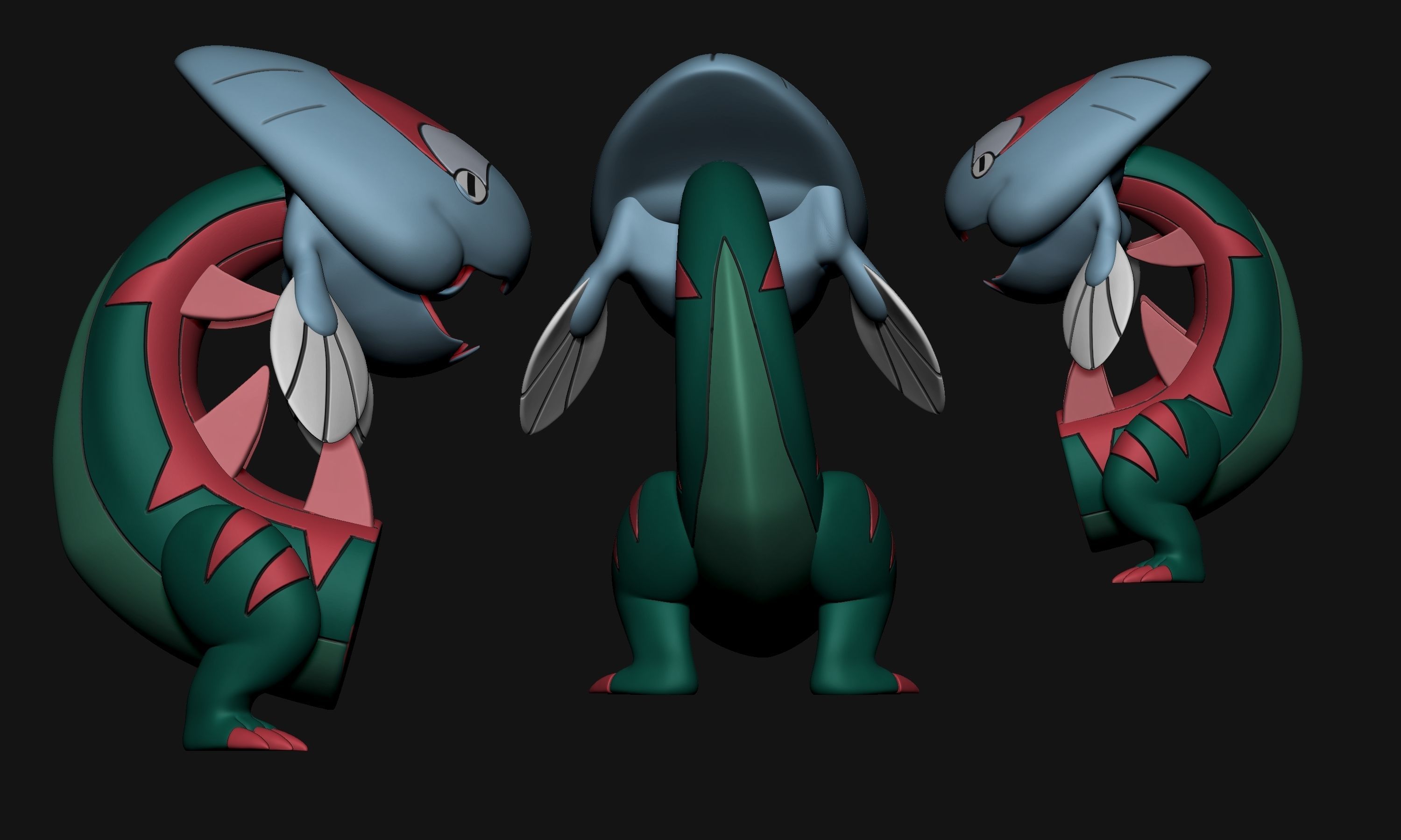 Pokemon - Dracozolt Dracovish Arctovish and Arctozolt 3D print model_11