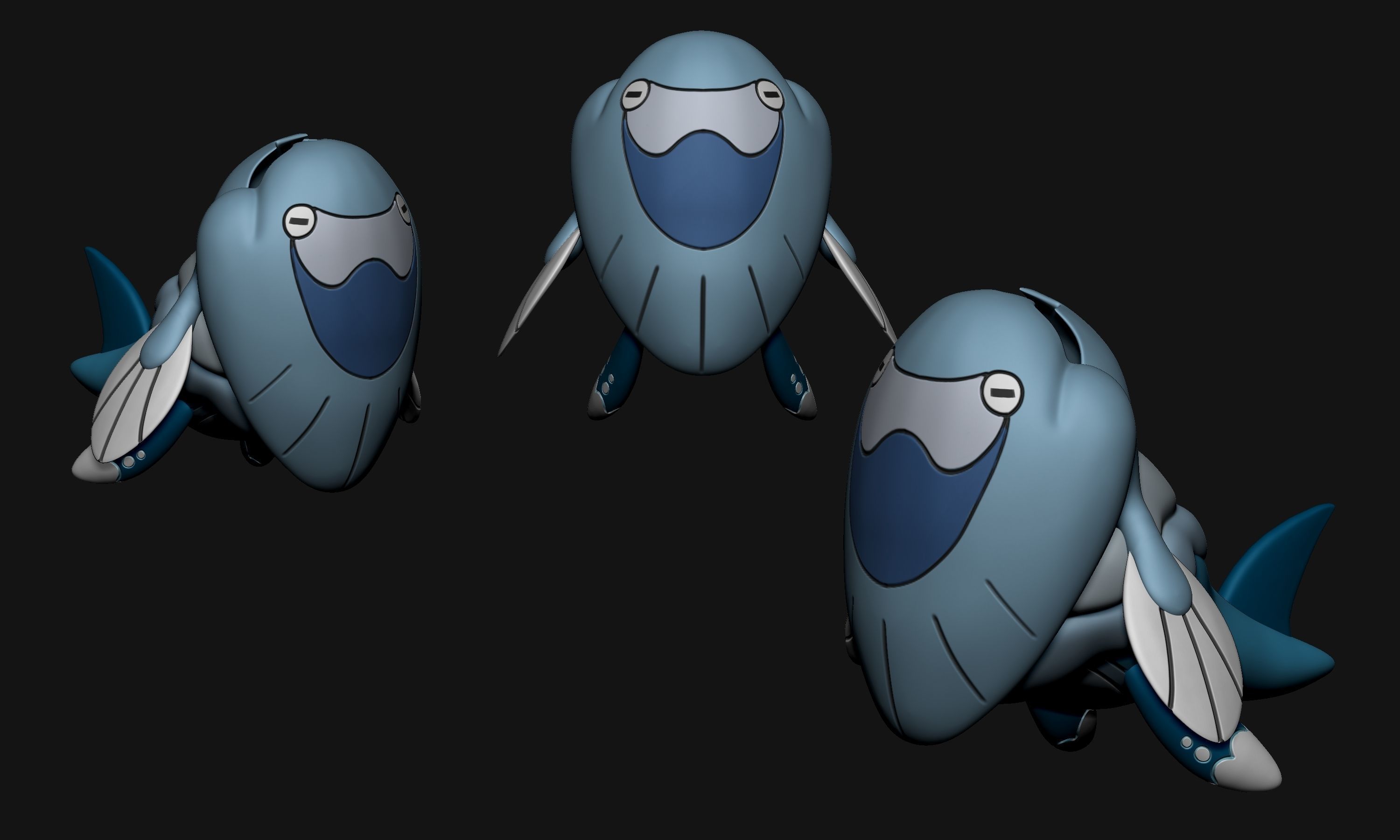 Pokemon - Dracozolt Dracovish Arctovish and Arctozolt 3D print model_23