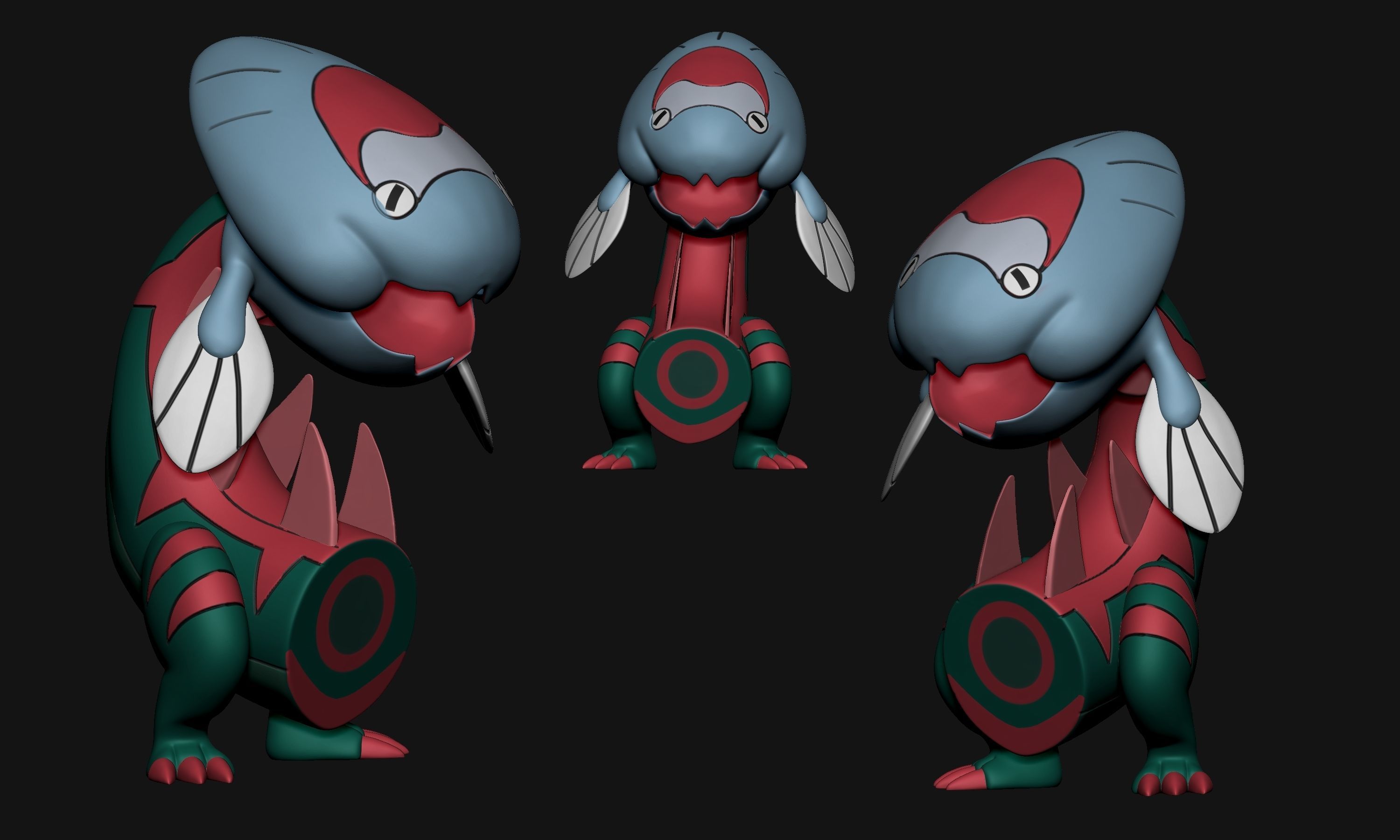 Pokemon - Dracozolt Dracovish Arctovish and Arctozolt 3D print model_10