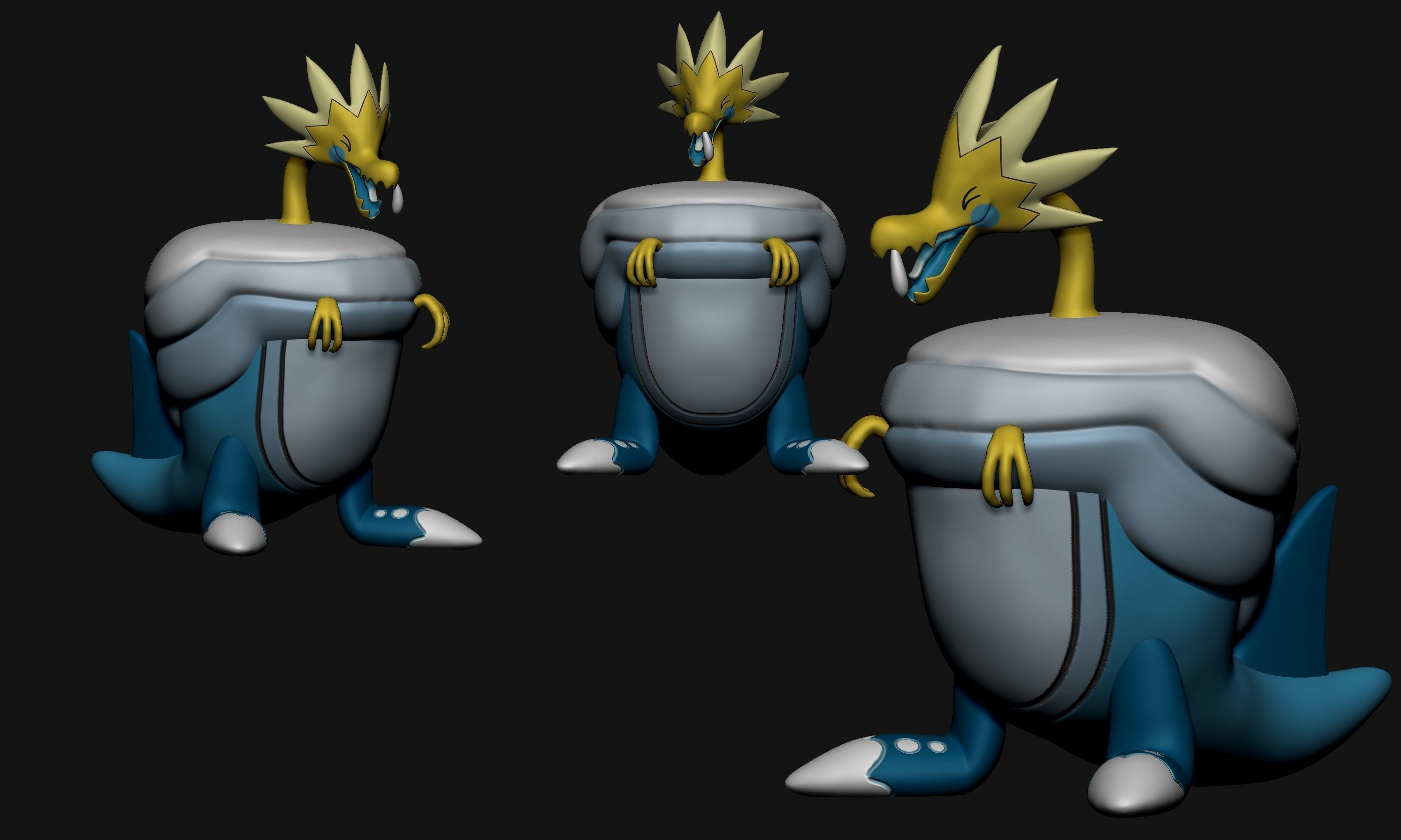 Pokemon - Dracozolt Dracovish Arctovish and Arctozolt 3D print model_16