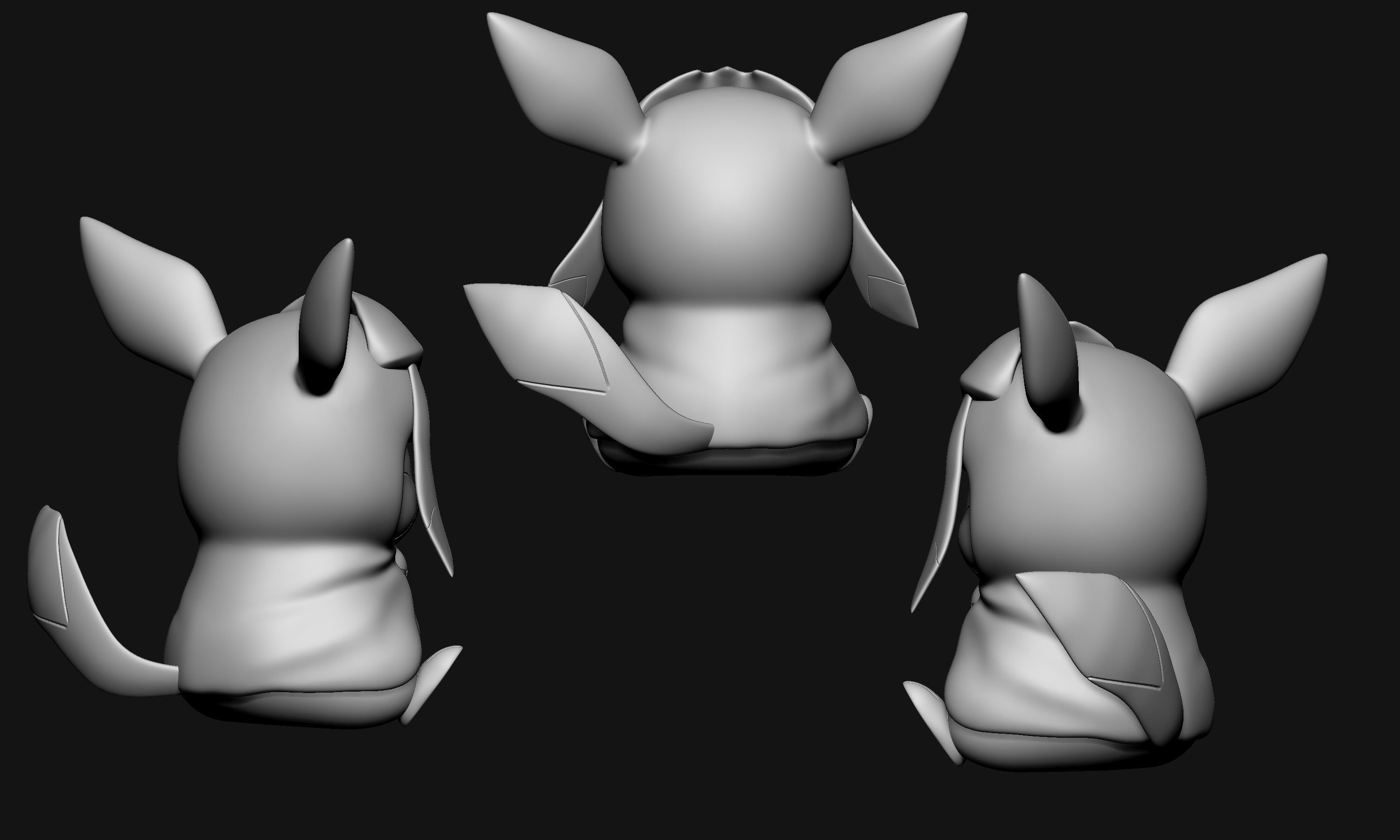 Pokemon - Pikachu Cosplay Poncho Glaceon Free 3D print model_6