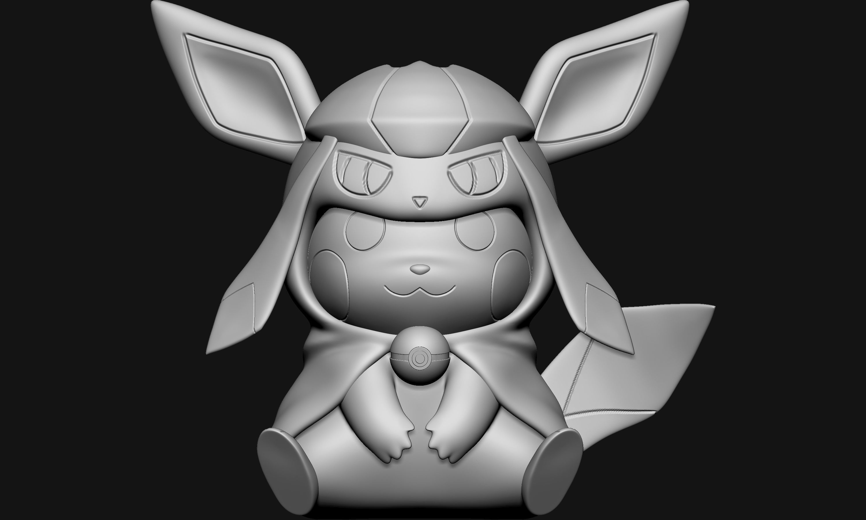 Pokemon - Pikachu Cosplay Poncho Glaceon Free 3D print model_8