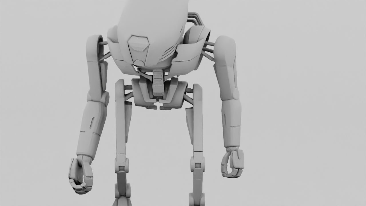 Alien Bot rigged - animated 3D model_34