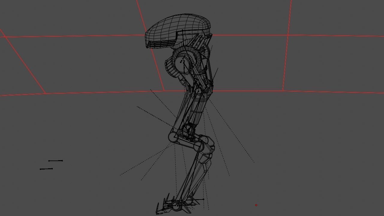 Alien Bot rigged - animated 3D model_36