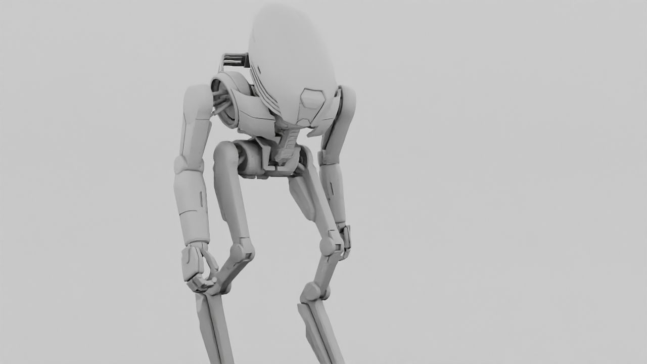 Alien Bot rigged - animated 3D model_31