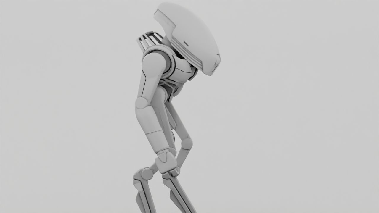 Alien Bot rigged - animated 3D model_30