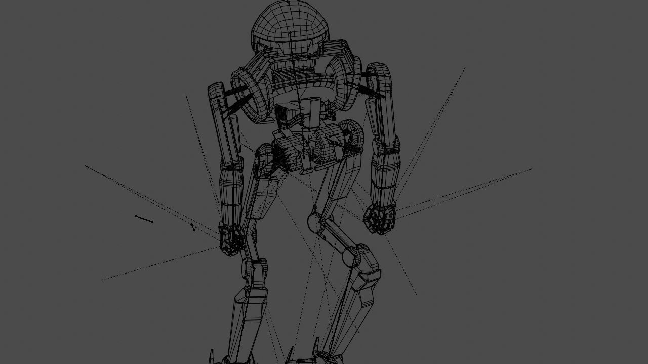 Alien Bot rigged - animated 3D model_37