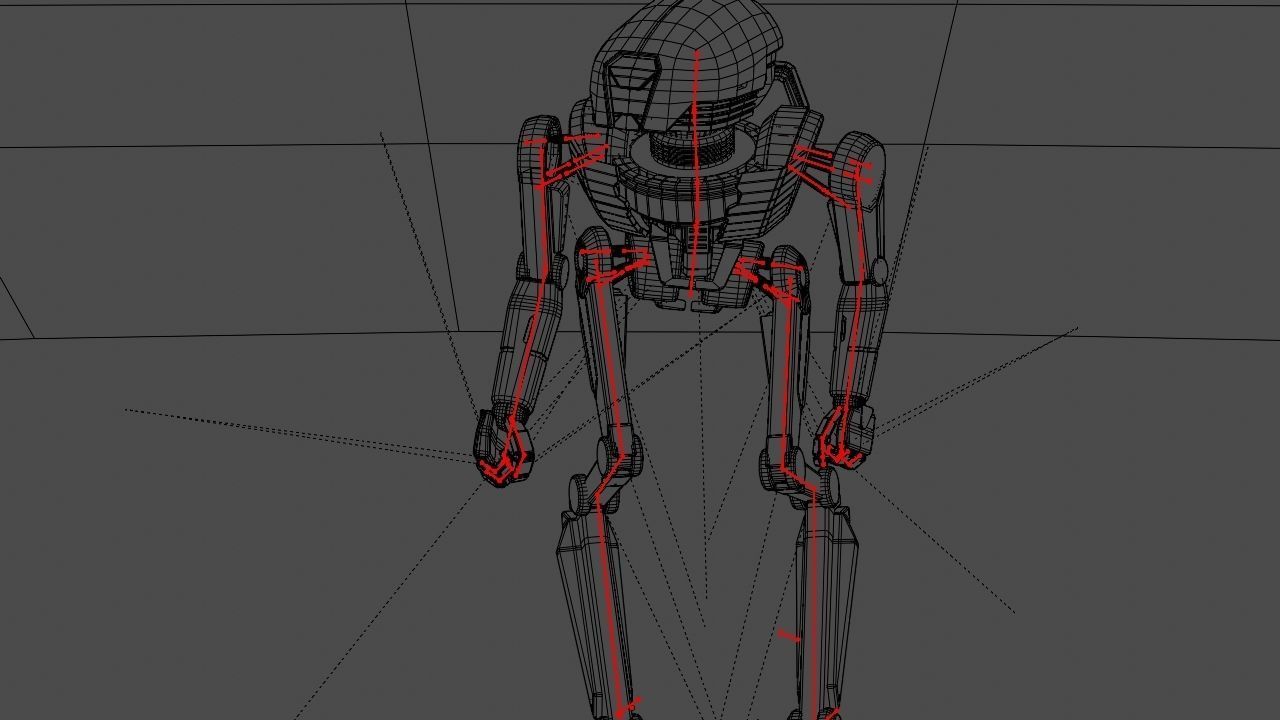 Alien Bot rigged - animated 3D model_38