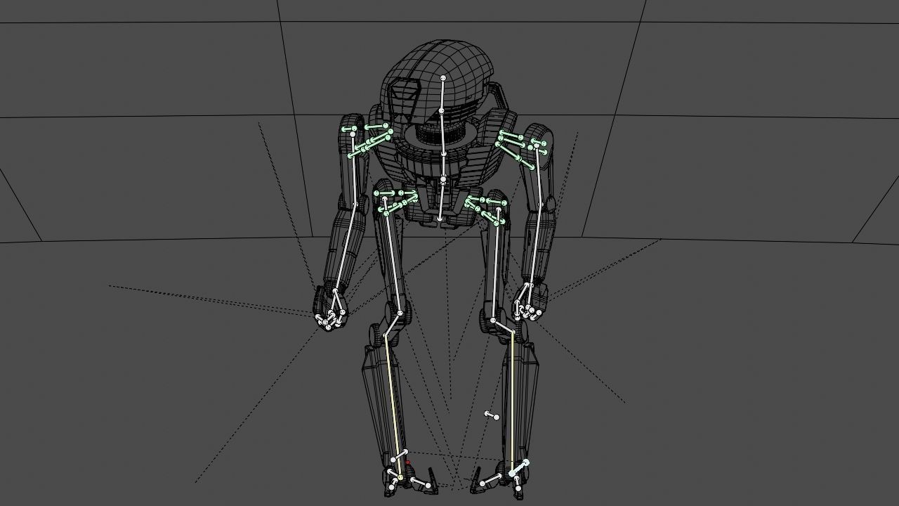Alien Bot rigged - animated 3D model_39