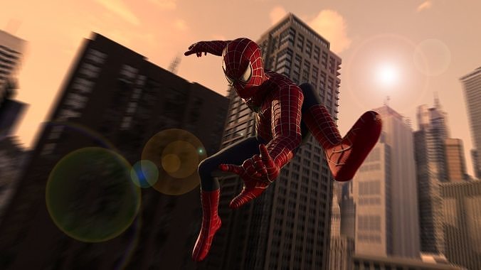 Spider-Man Tobey Maguire Model Low-poly 3D model