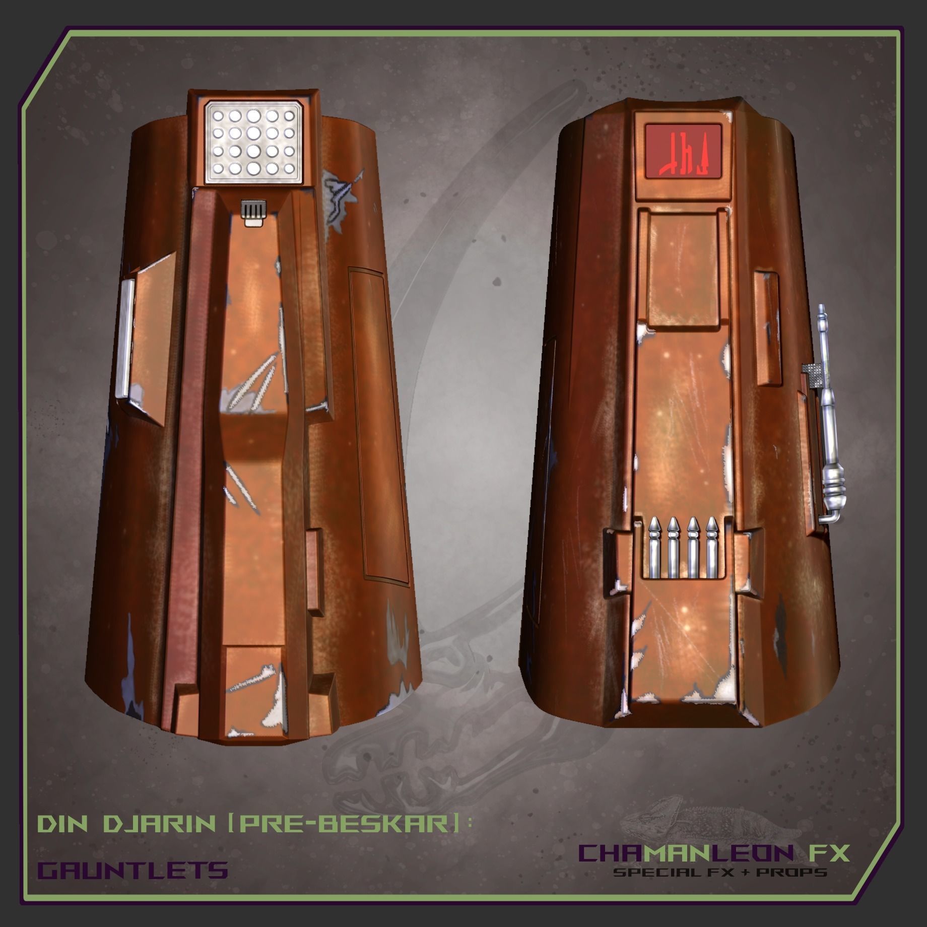 Din Djarin Mandalorian Pre Beskar Gauntlets Cosplay Armor 3D model 3D