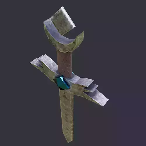 PBR Low poly game ready concept sword