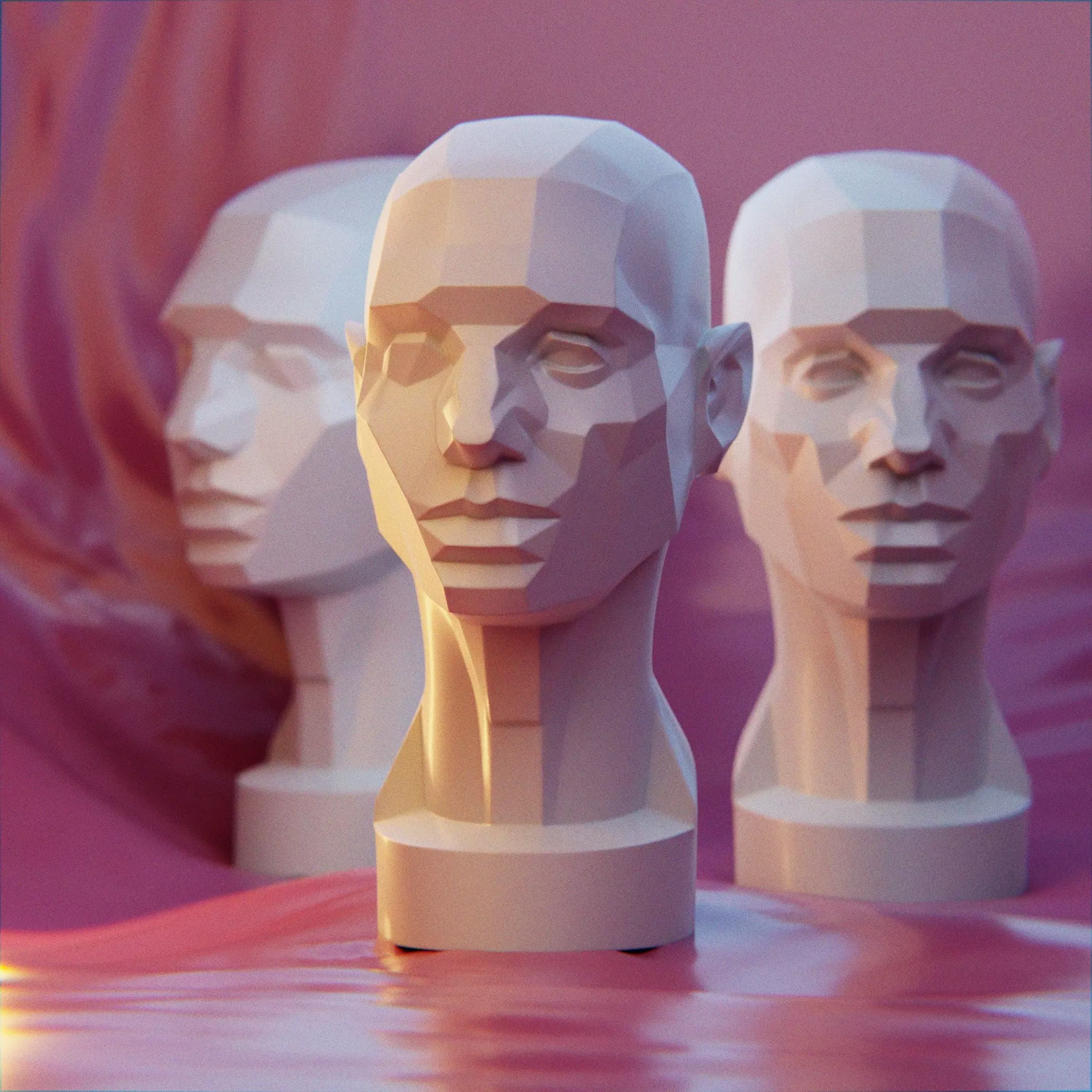 Detailed Asaro Heads - Symmetrical and Asymmetrical 3D print model_0