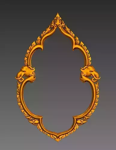 ancient thai pattern frame 