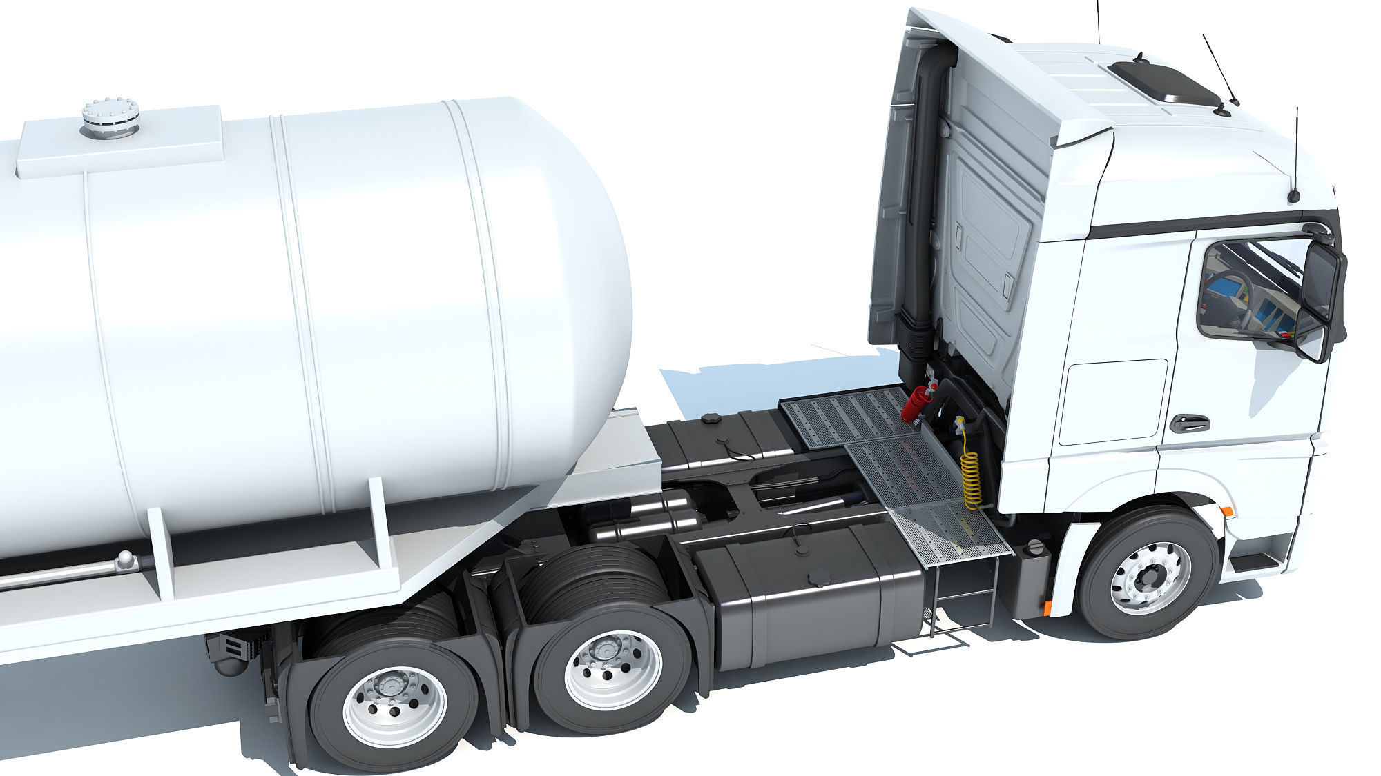 Truck with Tank Semitrailer 3D model_13