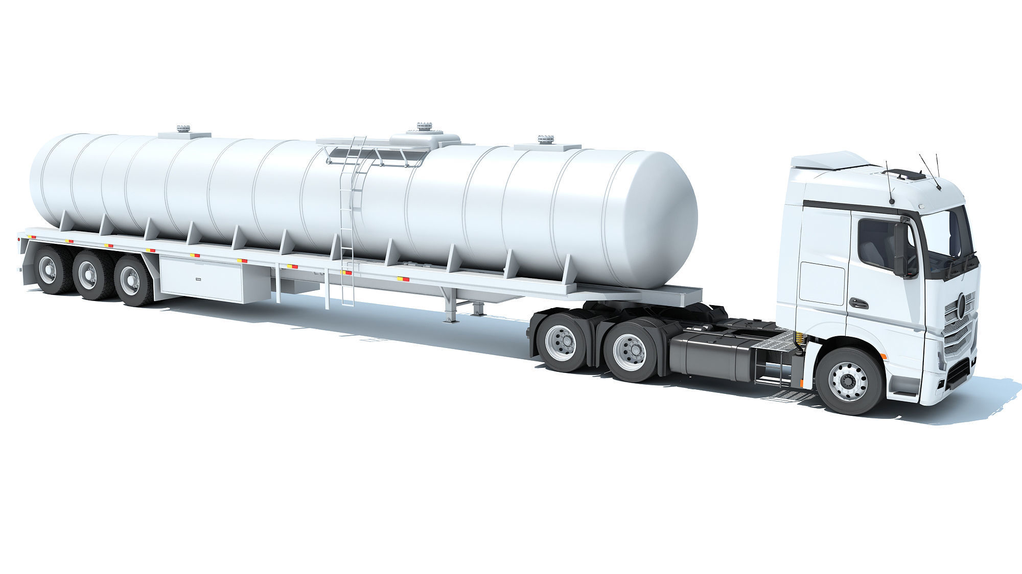 Truck with Tank Semitrailer 3D model_7