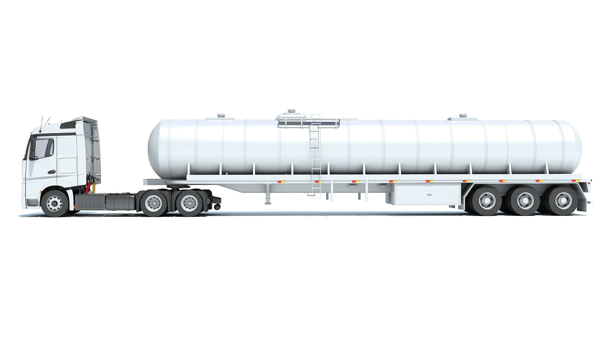 Truck with Tank Semitrailer 3D model_1