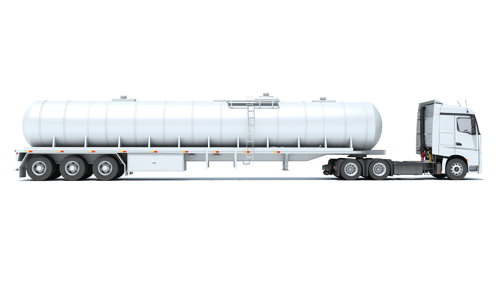 Truck with Tank Semitrailer 3D model_5