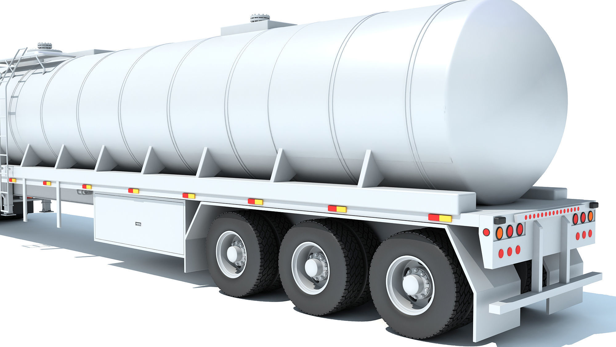 Truck with Tank Semitrailer 3D model_14