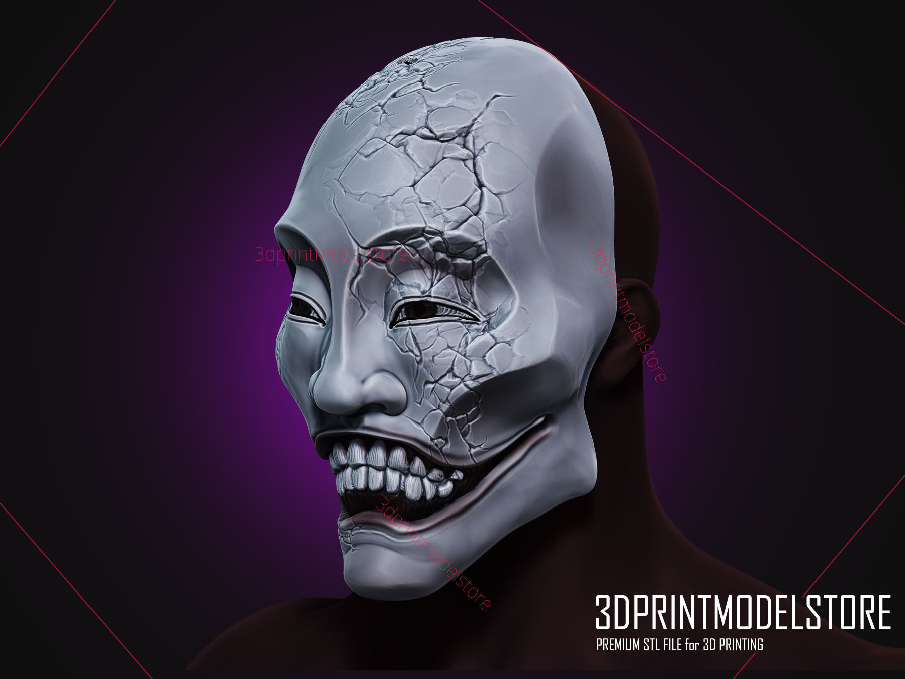 Yaseotoko  Ghostwire Tokyo Mask - Halloween Cosplay Mask 3D print model_2