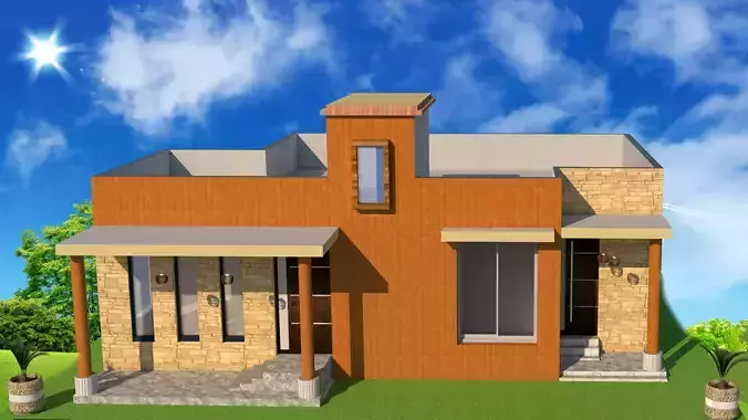HOUSE WITH AUTOCAD DRAWINGS AND SKETCHUP MODEL 3D model