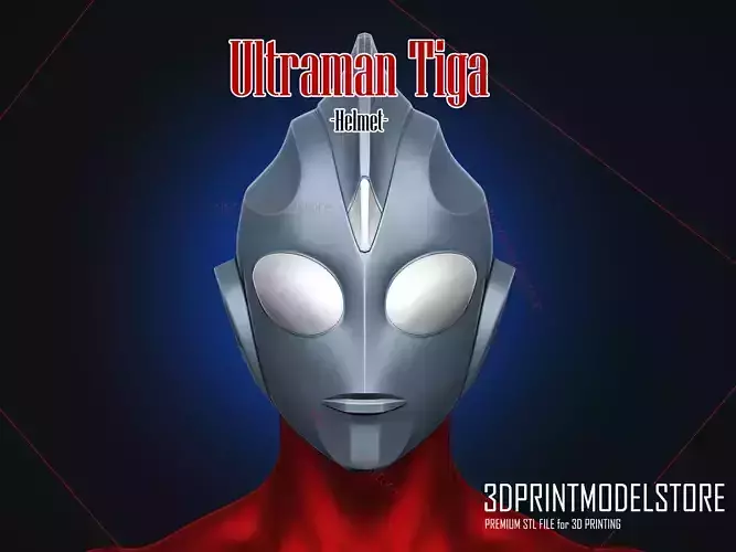 Ultraman Tiga Helmet - Cosplay Costume Halloween Mask 3D print model