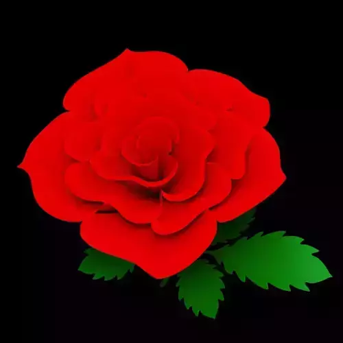 Rose flower  3d model
