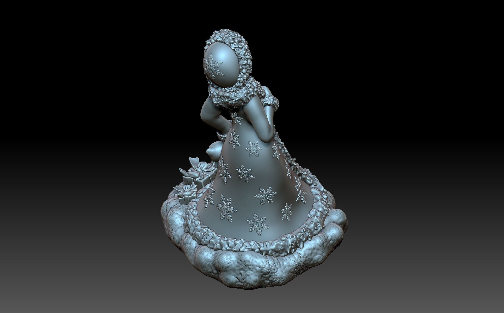 Snow maiden 3D print model_11