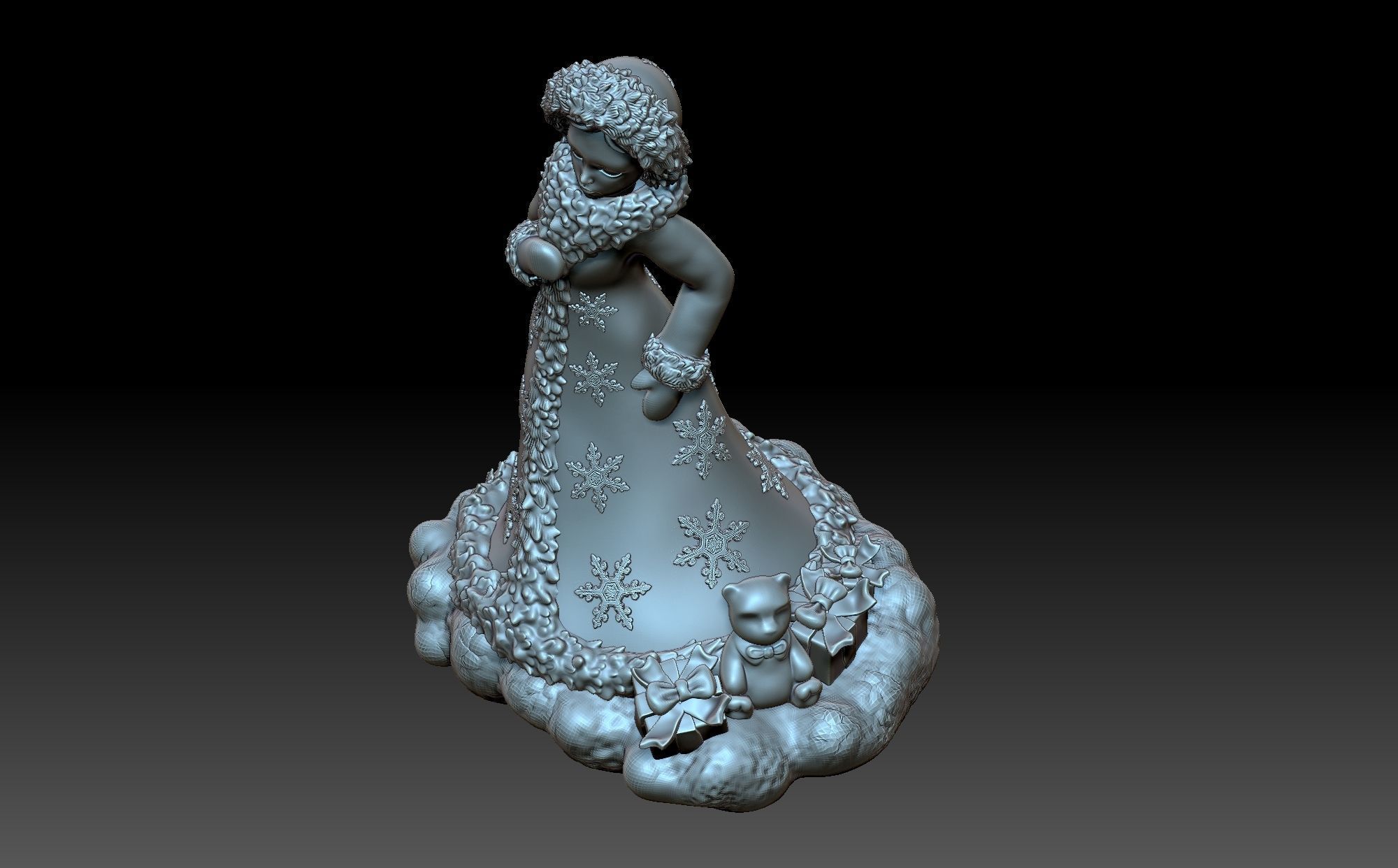 Snow maiden 3D print model_9