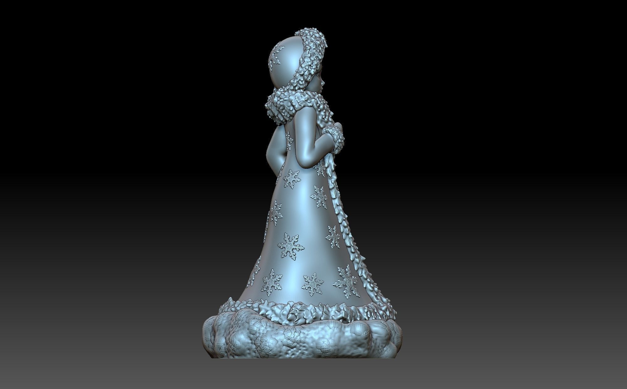 Snow maiden 3D print model_6