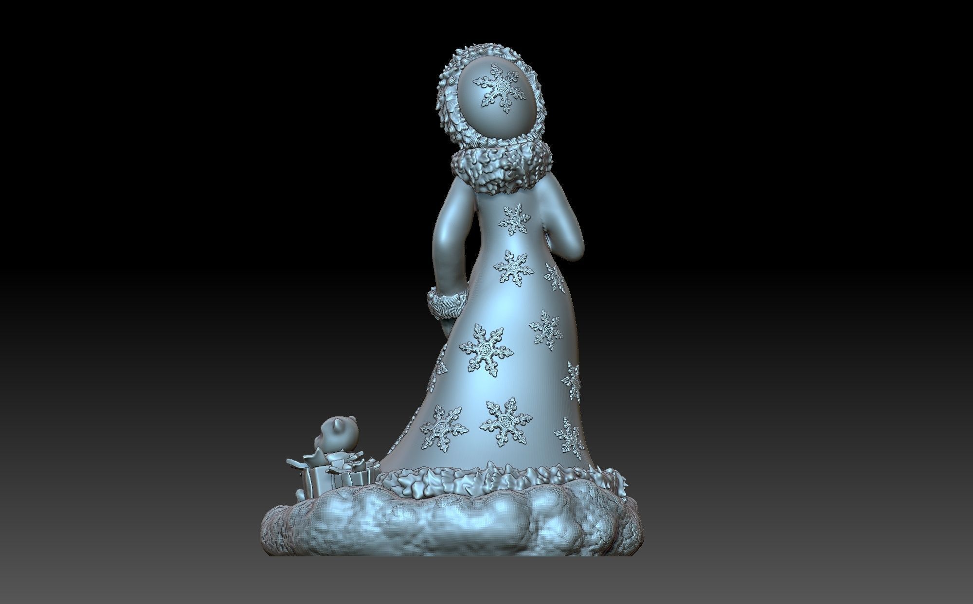 Snow maiden 3D print model_4