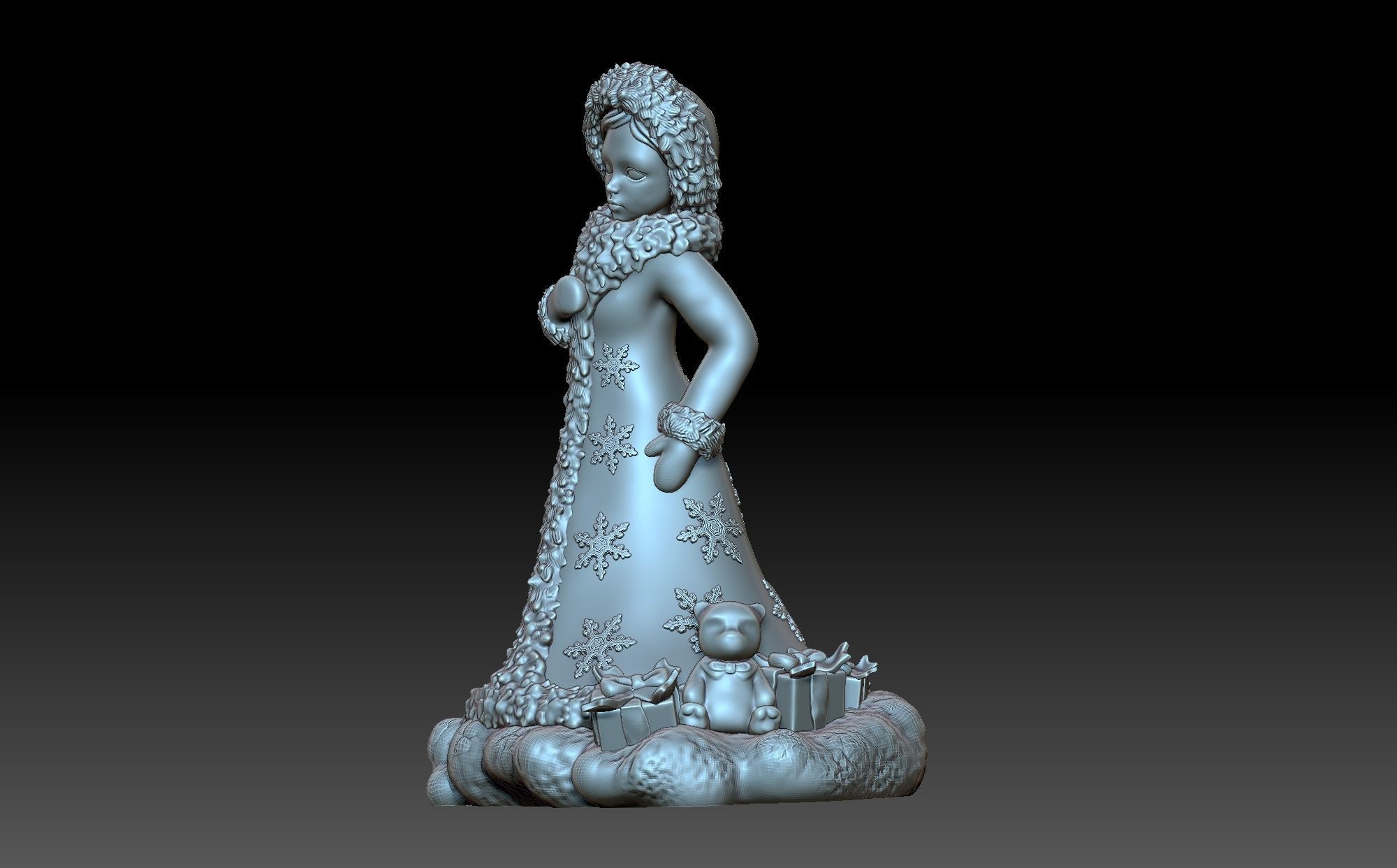 Snow maiden 3D print model_1