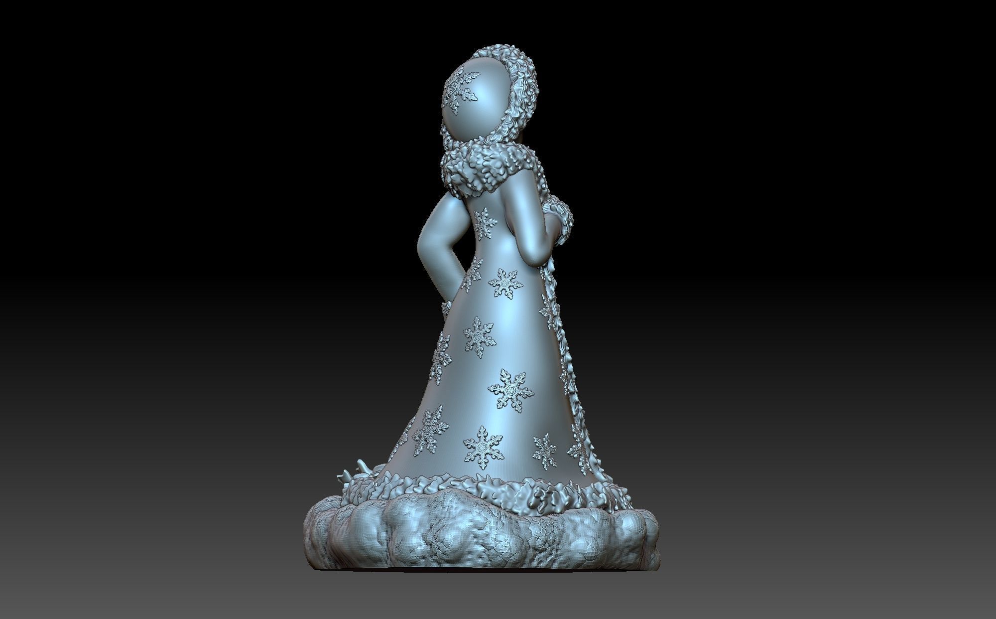 Snow maiden 3D print model_5