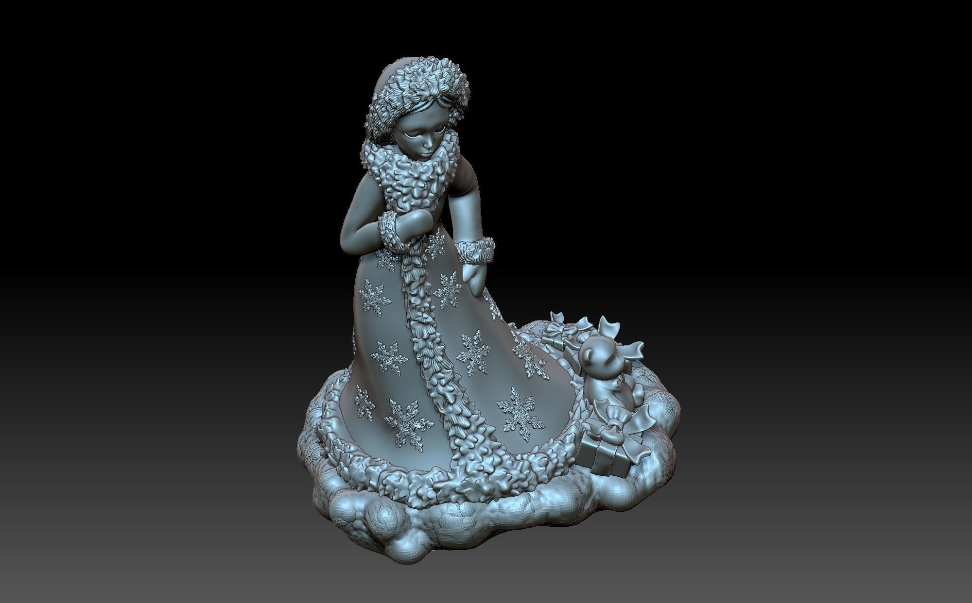 Snow maiden 3D print model_8
