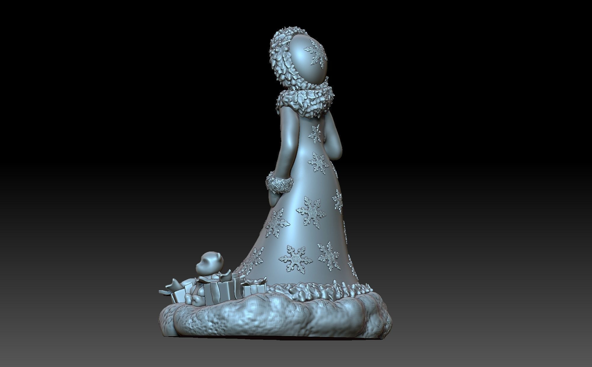 Snow maiden 3D print model_3