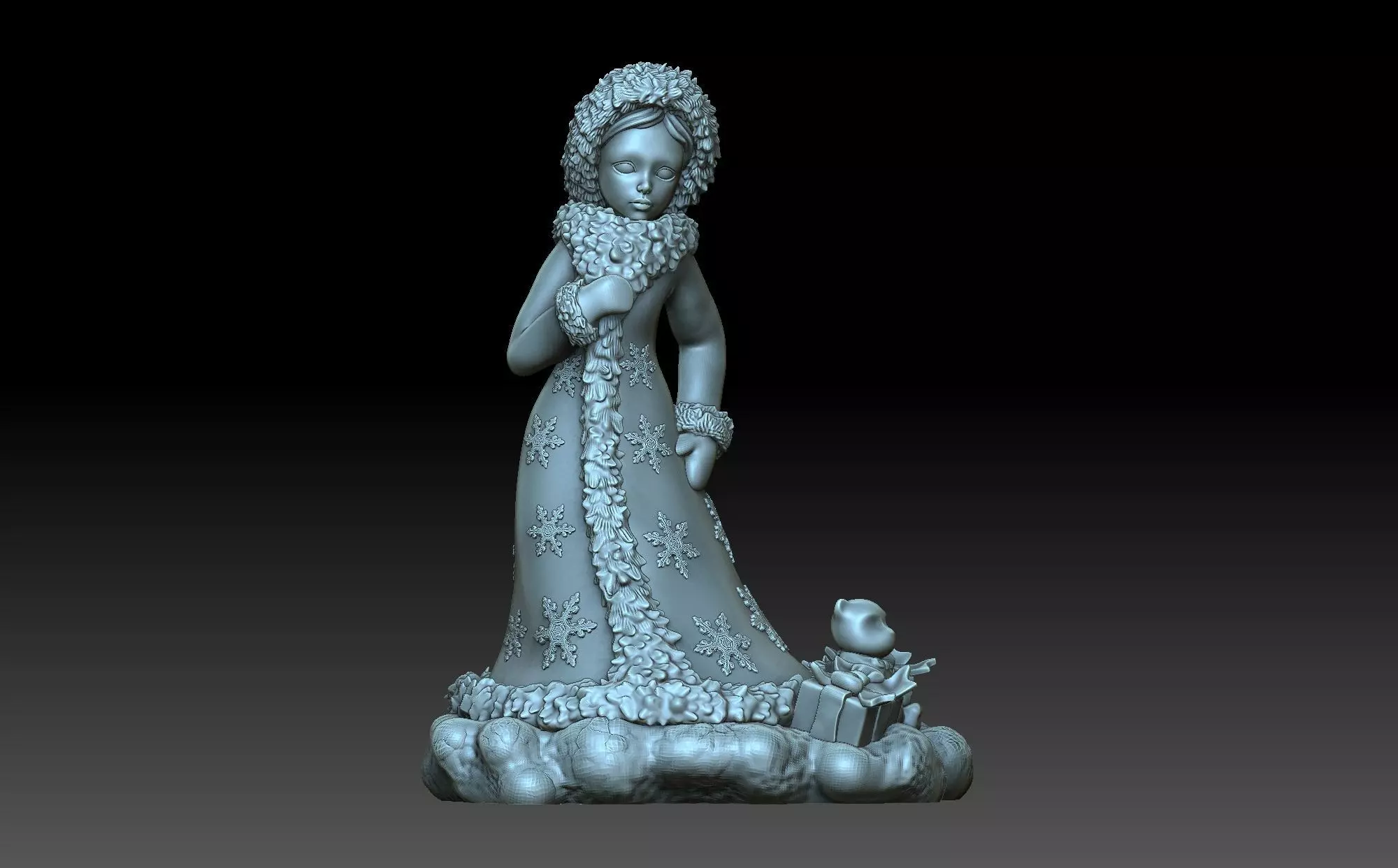 Snow maiden 3D print model_0