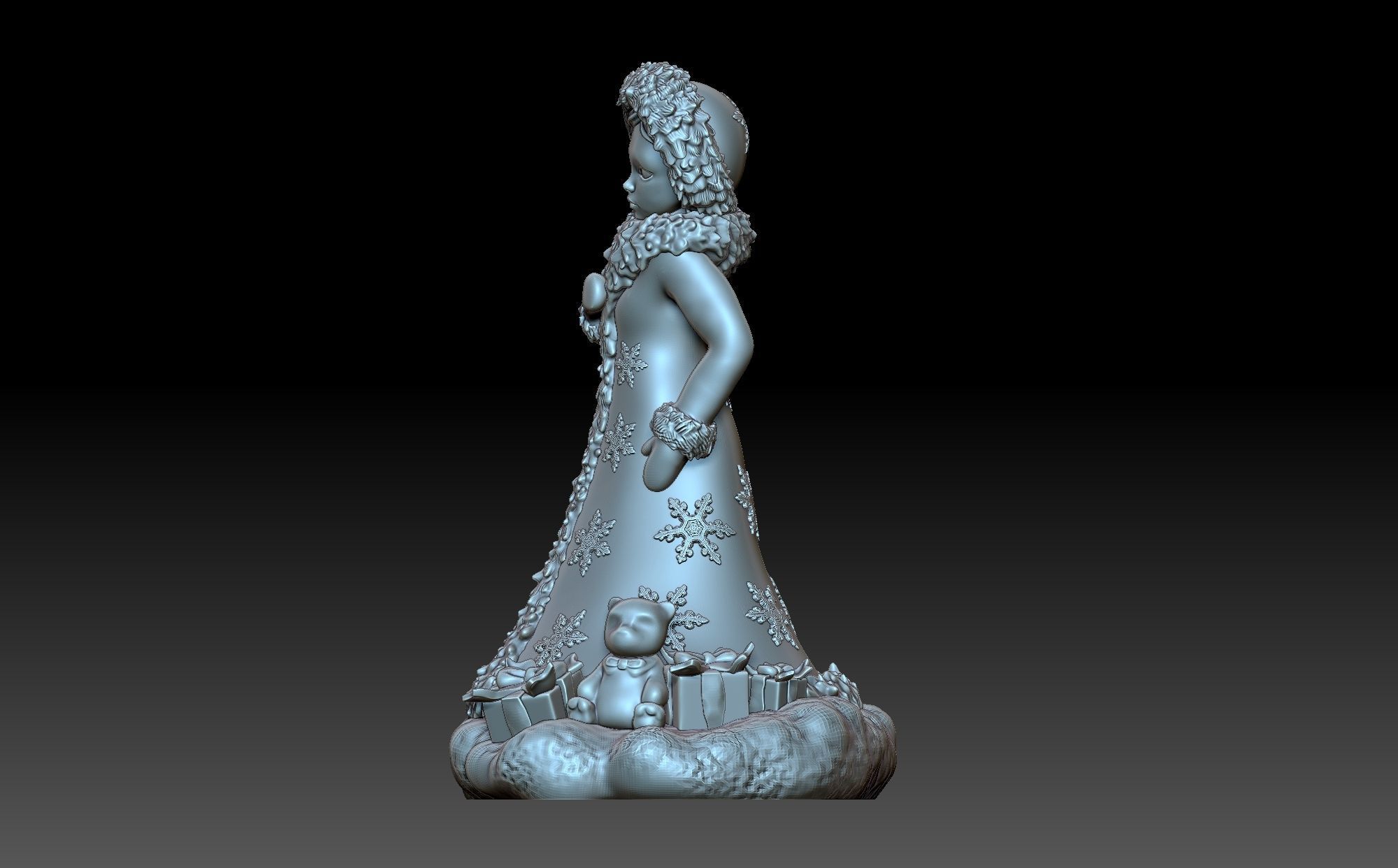 Snow maiden 3D print model_2