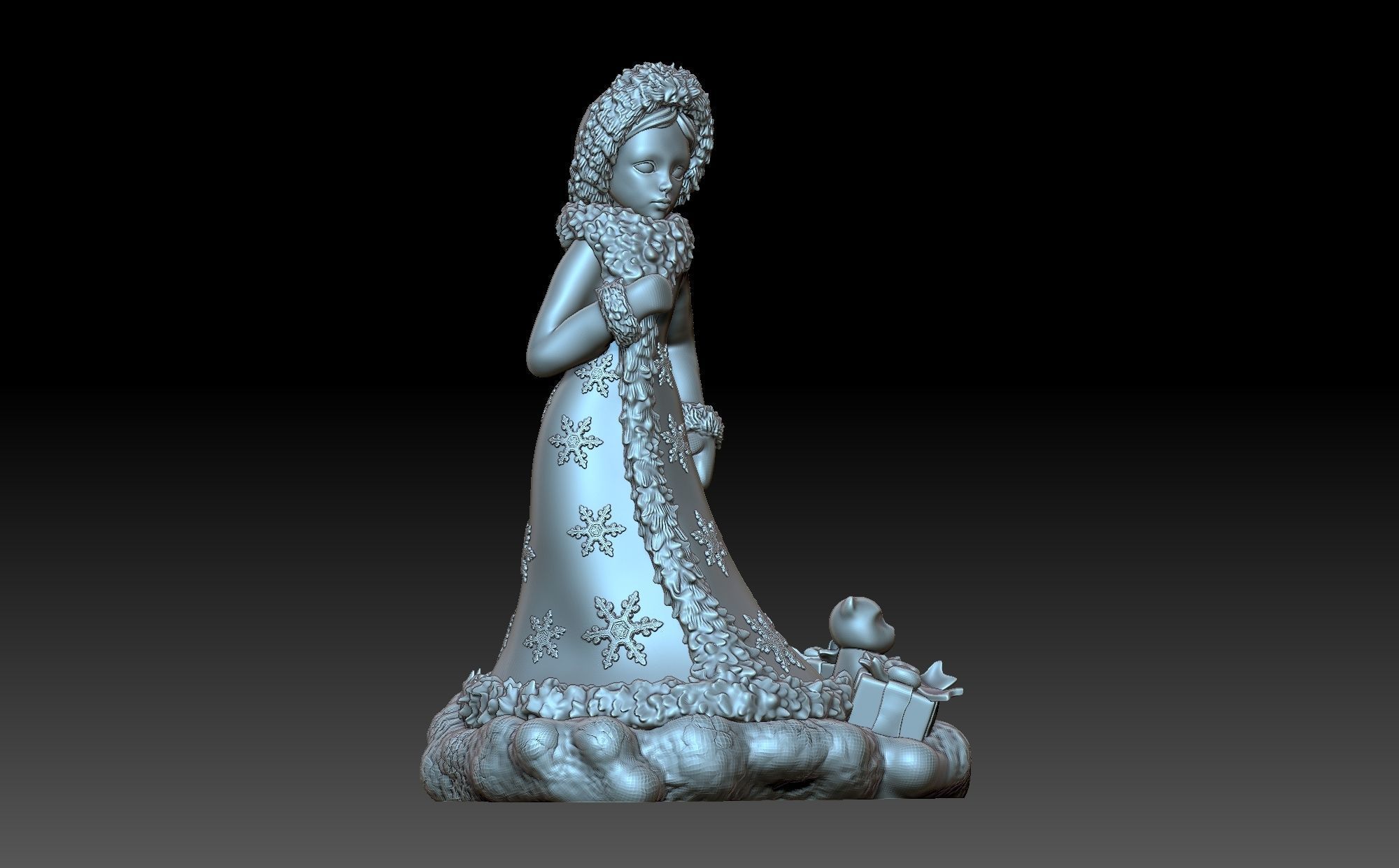 Snow maiden 3D print model_7