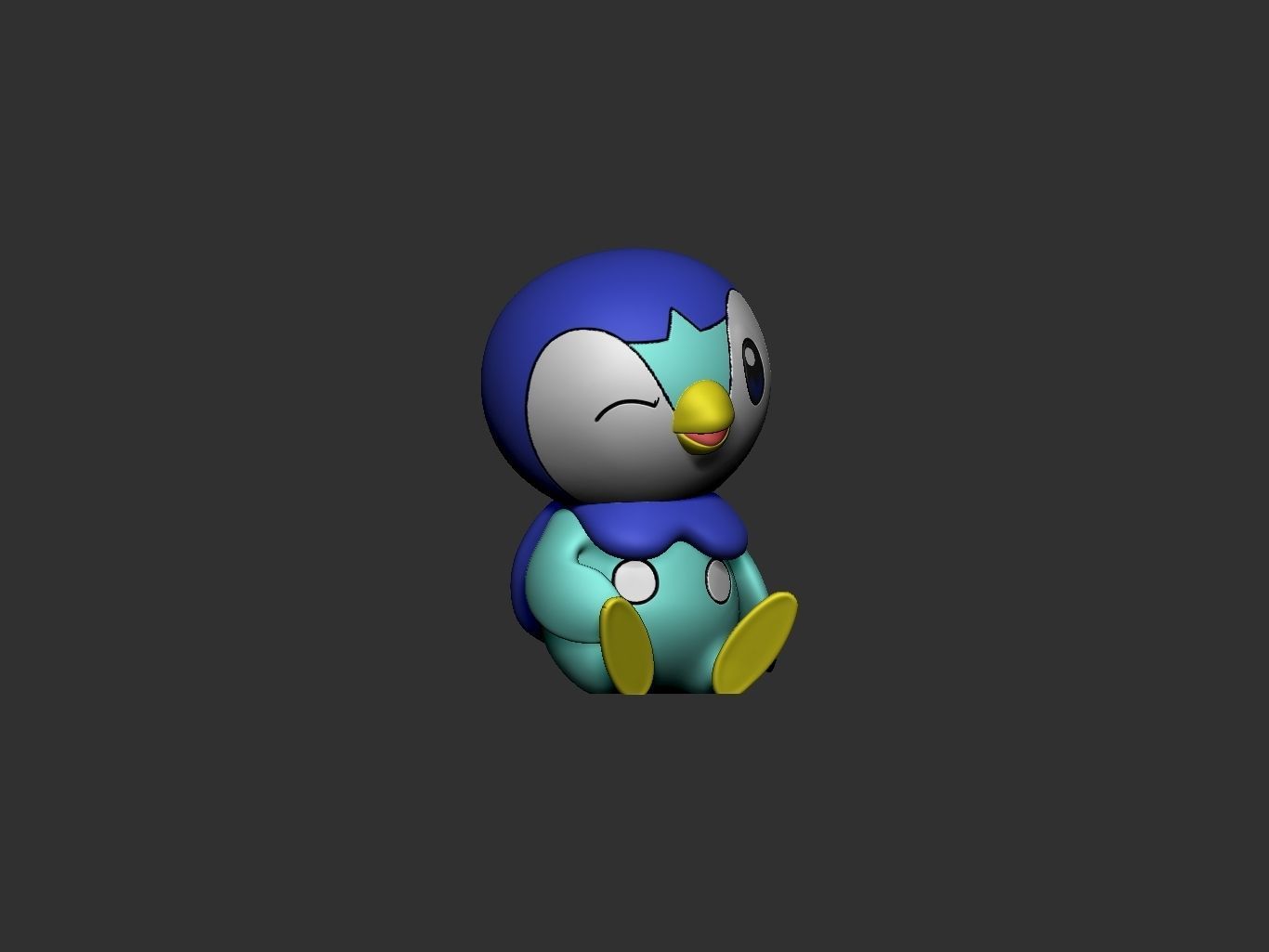 pokemon piplup 3D print model_3