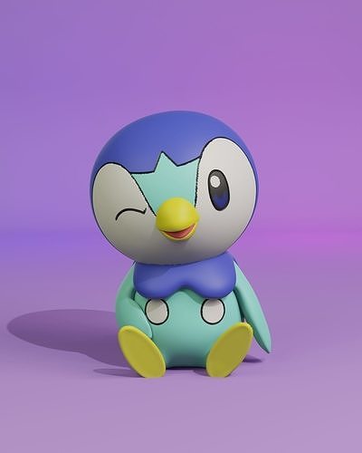 pokemon piplup 3D print model
