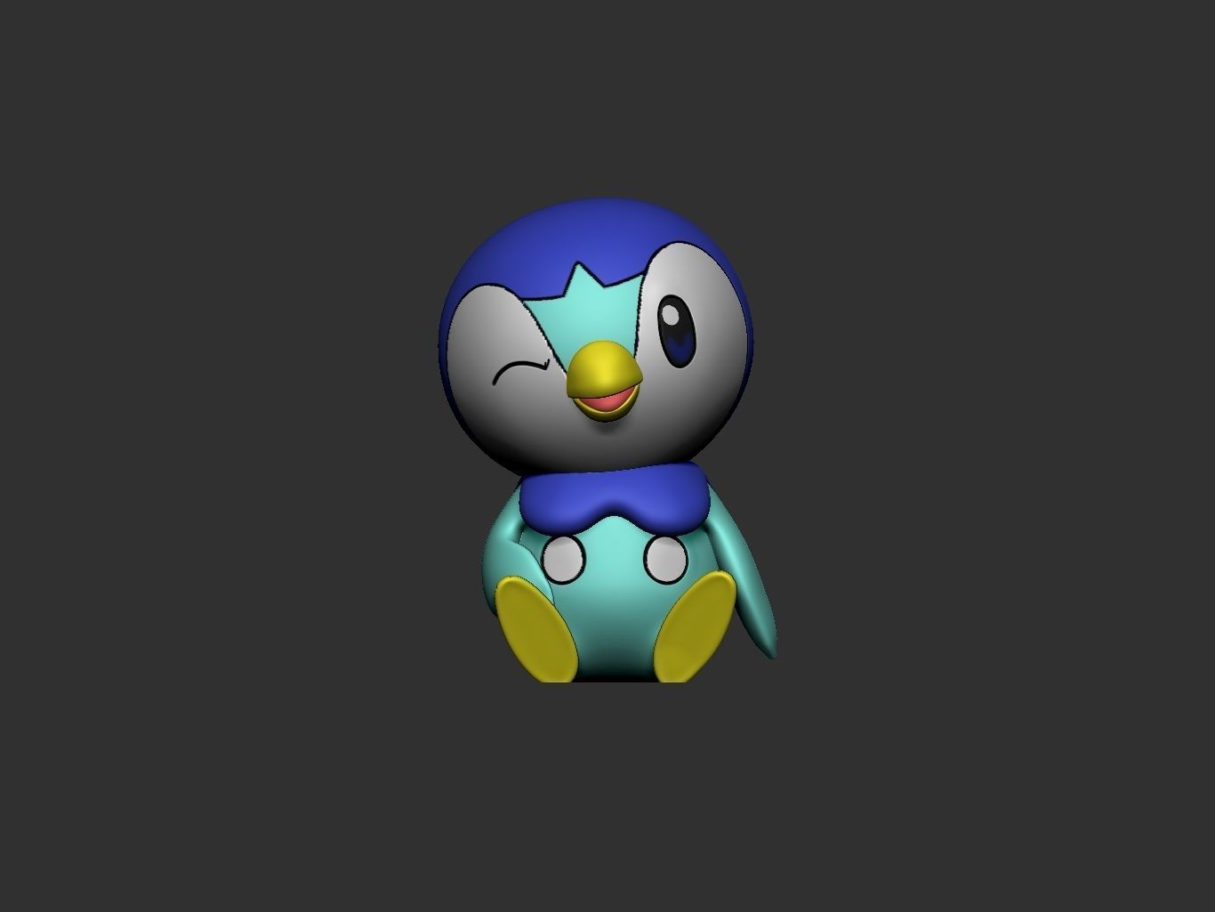 pokemon piplup 3D print model_1