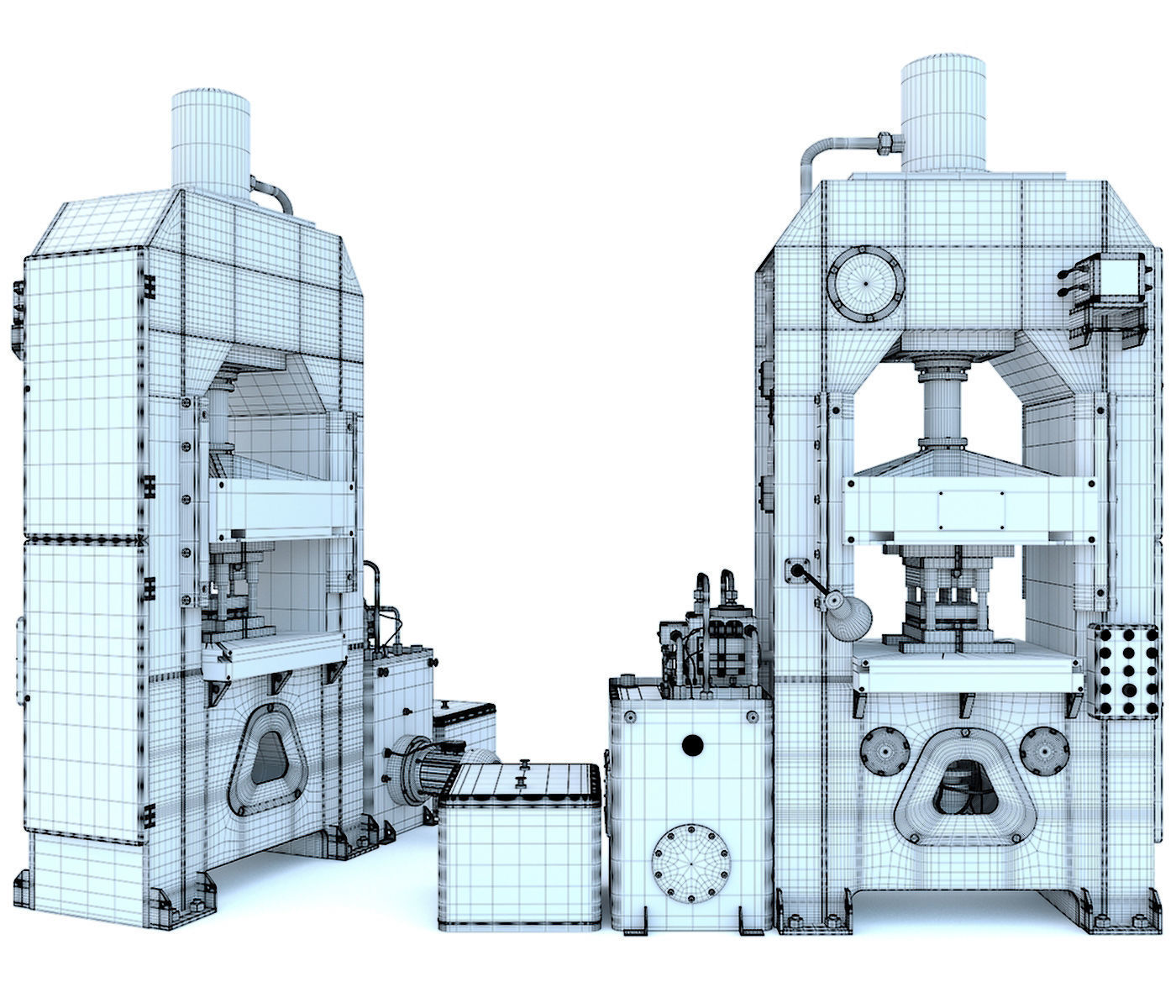 Industrial machine tool hydraulic press P474 3D model_18