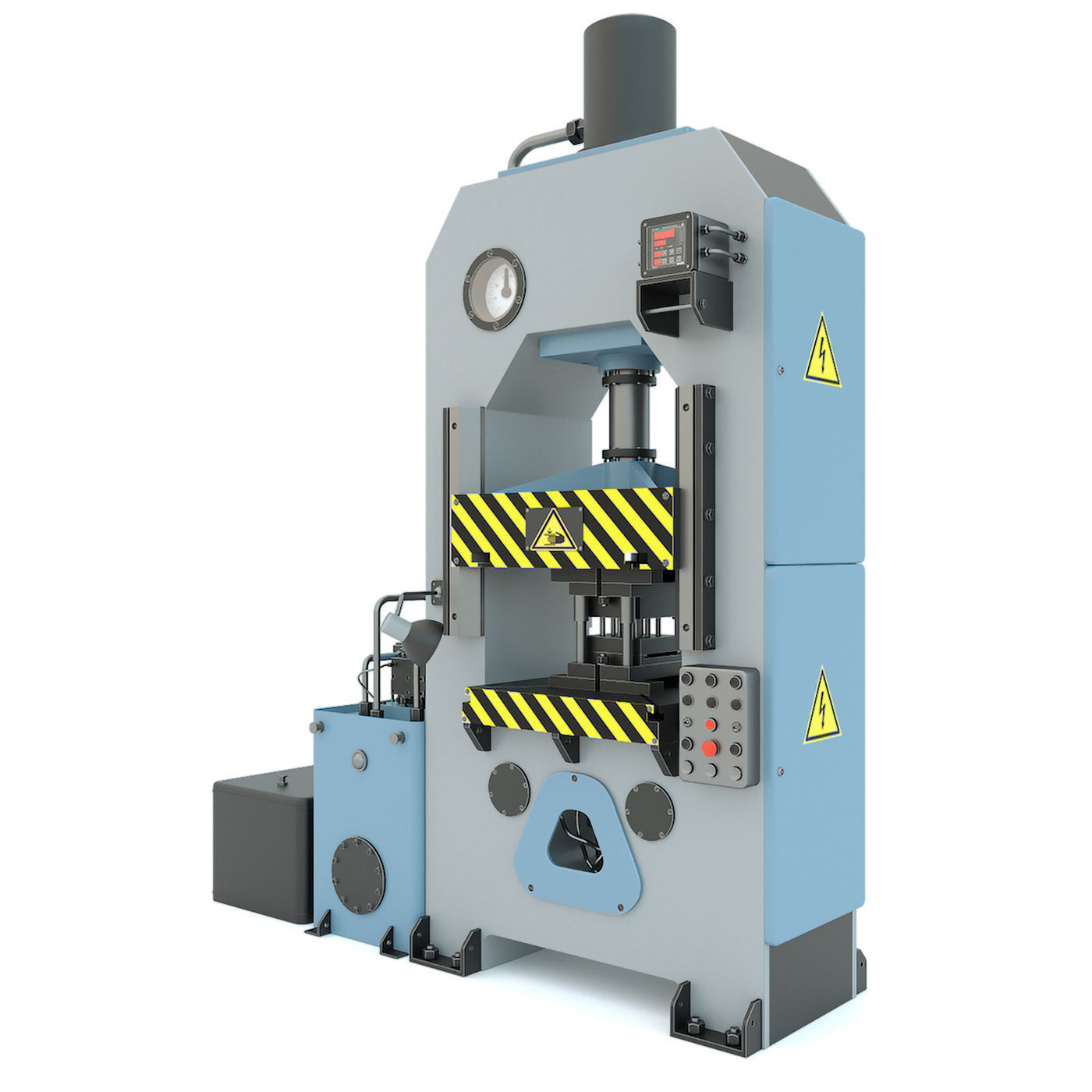 Industrial machine tool hydraulic press P474 3D model_3