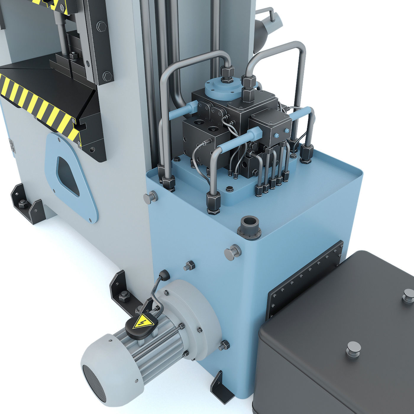 Industrial machine tool hydraulic press P474 3D model_6