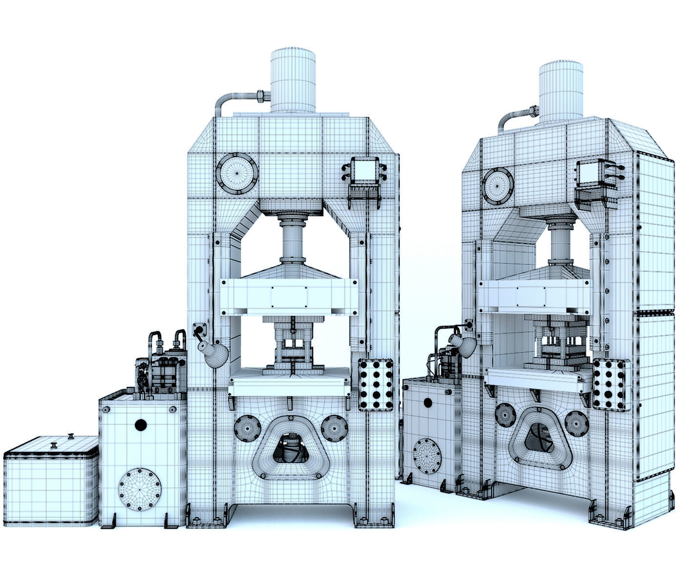 Industrial machine tool hydraulic press P474 3D model_16