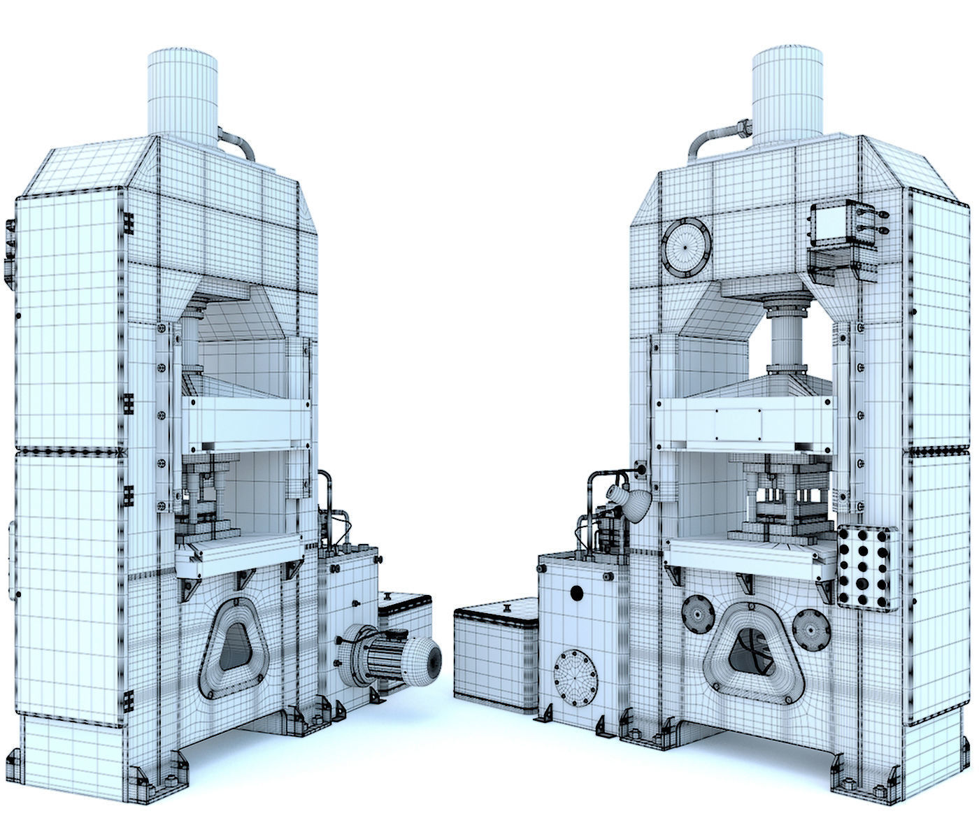 Industrial machine tool hydraulic press P474 3D model_17