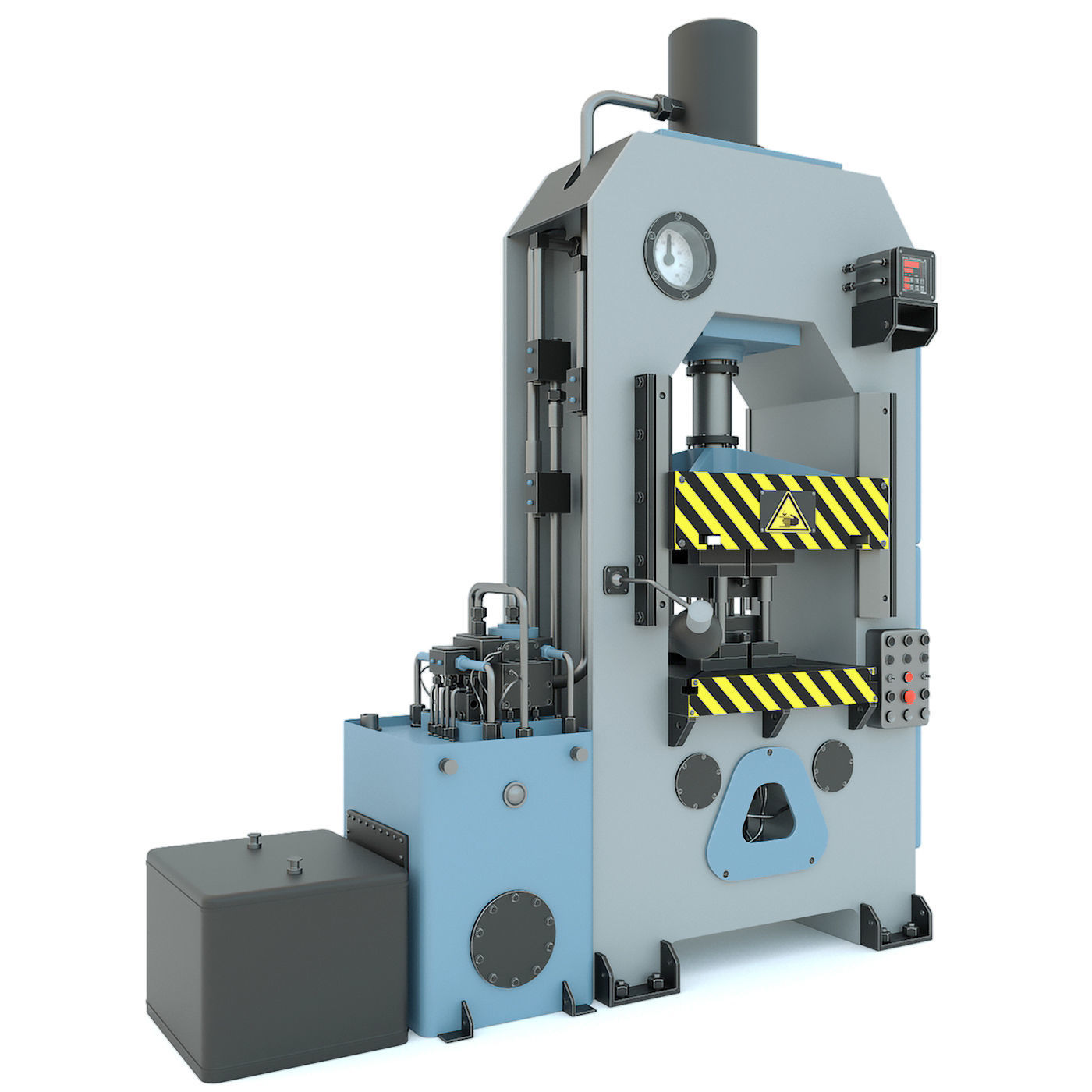 Industrial machine tool hydraulic press P474 3D model_2